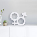 Litera deco symbol płci hetero