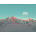 Fototapet - 3D - Bjerge