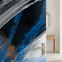 Türfolie Blaue Pinselstriche abstrakt - Cheney