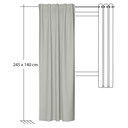 Homing Vorhang Galdin mit verdeckten Schlaufen beige -  2,45x1,40 m