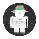 Plakat Rainbow Robot Sleep Laugh Create - Treechild - okrągły