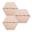 Hexagone - Alu-Dibond aspect cuivre - Vis ris aime (Set de 3)