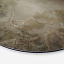 Wanddecoratie bos met zicht in de boomtoppen - Ms Tiff - Alu-Dibond Rond