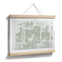 Plakat Leśna idylla w zieleni - Oaza dla dzikich zwierząt - Kikki Belle