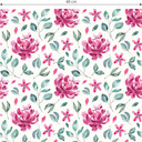 Tapet med mønster - akvarelblomster 02 - pink