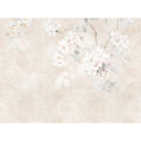 Akvarelbeige blomstertapet - ikke-vævet tapet med sarte blomster - vintagedesign