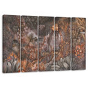 5 stykke lærredstryk Deep Jungle