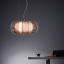 Pendelleuchte Maxime, braun, 122 x 40 cm, Glas Pendellampe