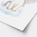 Pastelowy Plakat jednorożec z tęczą | Magiczne mityczne stworzenie dla dzieci