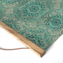 Affiche textile Mandala boho or-turquoise - Bloomery Decor