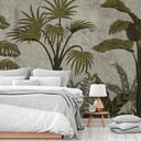 JungleConcret1 tapet i grågrøn - non-woven tapet Designwalls 2 - 2,55 x 3,5 m