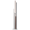 Stehleuchte Eddy, braun, 155,3 x 27,5 cm, Metall, dimmbar