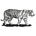 Muursticker Tijger Silhouet