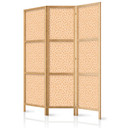 Japanischer Paravent, Raumteiler freistehend, Trennwand - Tiny Dots - Optimistic Pattern in Peach Co