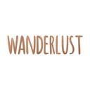 3D Holz Schriftzug Wanderlust - Mahagoni