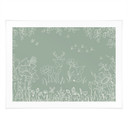 Poster Deux Chevreuils dans la Prairie Fleurie - Oliver Robins