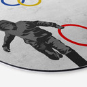 Tableau sur alu-Dibond rond Banksy - Les jeux olympiques