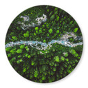 Tableau sur verre rond Murko - Mère Nature