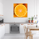 Canvasbillede, Frugt appelsin makro