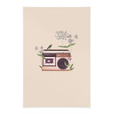 Obraz tkaniny w kwiaty w stylu retro - Frida Floral Studio