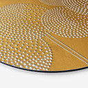 Vægcirkel Hvide perleblomster - Grande – print på aluminium (Alu-Dibond)
