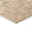 Obraz drewniany kwiaty w kolorze kredowego beżu - Bloomery Decor