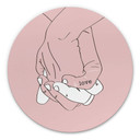 Wandcirkel Kubistika - Hand in Hand