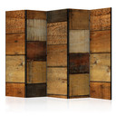 Paravent Séparation de pièce - Texture bois, 3 pièces