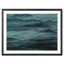 Poster Roerich Hills - Paysage Montagneux Bleu - Sir Edward x Grigory Gladarev