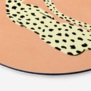 Billede Elegant gepard med solbriller - Oltmanns - rund – print på aluminium (Alu-Dibond)