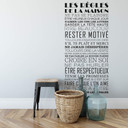 Sticker mural - Règles de la maison