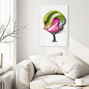 Billede af træ med farverig 3D-krone - Mielu – print på aluminium (Alu-Dibond)