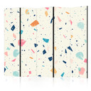 Paravent, Raumteiler freistehend, Trennwand - Terrazzo with Multicolored Large Elements