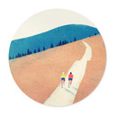 Plakat Cykeltur i bjergene - Rivers - Rund