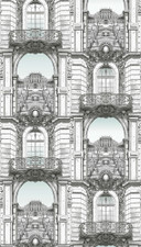 Czarno-biała fototapeta budowlana - włókninowa architektura Livingwalls - matowa i gładka