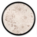 Plakat Dalie Shabby Chic Beige - Bloomery Decor - Okrągły