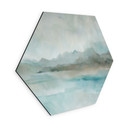 Hexagone Tableau Velvet Horizon - Lac Abstrait - Sir Edward x Grigory Gladarev - Alu-Dibond