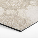 Sekskantet billede Elegant mandala i sandguld - Bloomery Decor - aluminium dibond