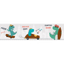 A.S. Création Lovely Kids Frise autocollante enfant - Vert, Brun