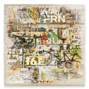Obraz drewniany Plakat rozdarty - 40x41,5 cm