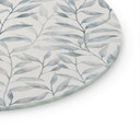 Glasbillede - Delicate Watercolour Leaves - Soft Grey - Bloomery Decor - Round