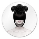 Tableau en Alu-Dibond Nemcekova - Black Widow - Rond