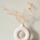 Non-woven tapet i tekstil plain look beige plain