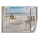 Fototapete Fensterblick Strand Meer Natur