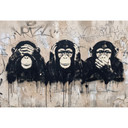Fotobehang Drie Apen Streetart Graffiti - Magnusson
