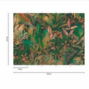 Floral Jungle tapet i grøn gul - non-woven tapet Designwalls 2 - 2,55 x 3,5 m