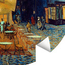 Fototapeta van Gogh - Taras kawiarni wieczorem - Okrągły - tapeta flizelinowa/tapeta flizelinowa sam