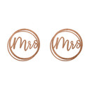 Drewniany napis ślubny Mrs and Mrs - mahoń