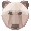 Wallsticker - Polygon - Bjørnehoved