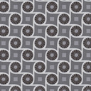 Graficzna tapeta z czarno-białym wzorem koła - tapeta z włókniny w stylu retro